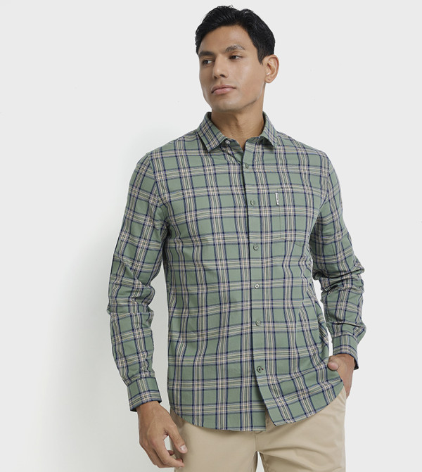Ben Sherman  - DARK OLIVE Casual Shirts