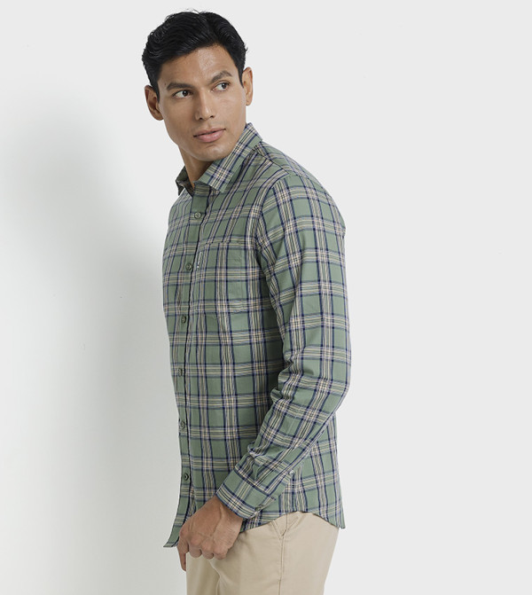 Ben Sherman  - DARK OLIVE Casual Shirts