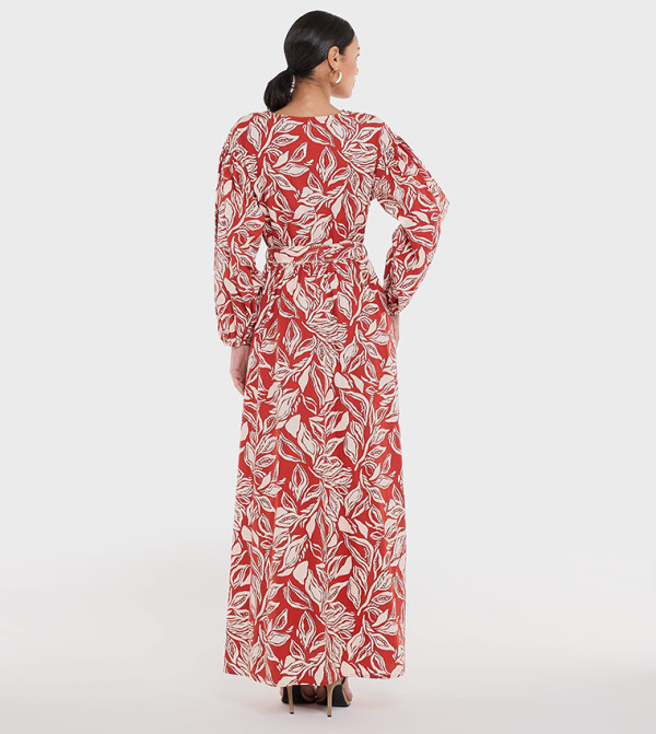 بي سي بي جي  floral-dresses-march - أحمر  Maxi Dresses