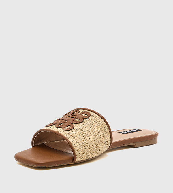 Nine West  Flat Sandals - Tan Flat Sandals