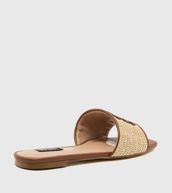Nine West  Flat Sandals - Tan Flat Sandals