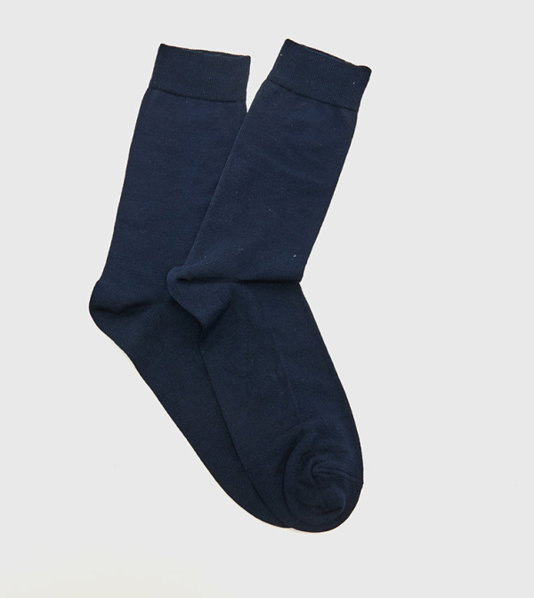 Steve Madden  Calf Length Socks - Navy Calf Length Socks