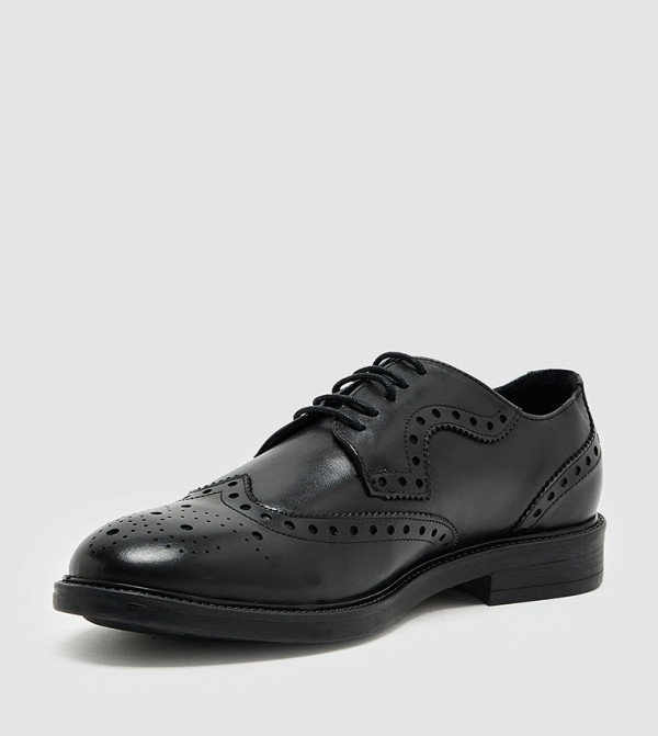 هاش بابيز  أحذية رسمية برباط - أسود Formal Lace-Up Shoes