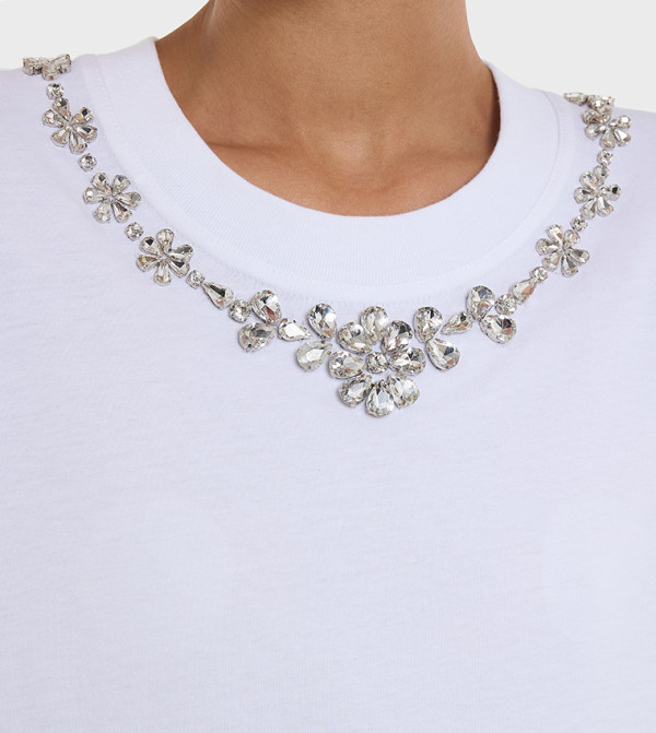 BCBG  Clothing - White Short Sleeve T-Shirts