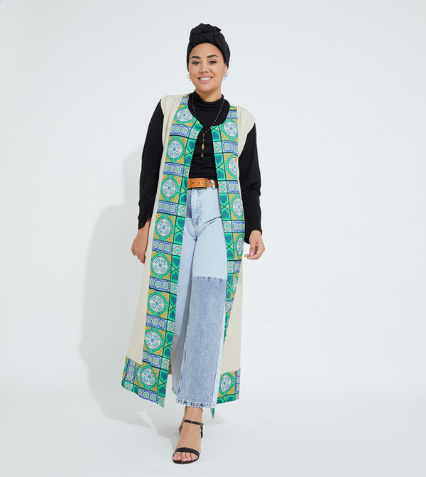Bohoz By Mai Ibrahim  - Beige Kimonos