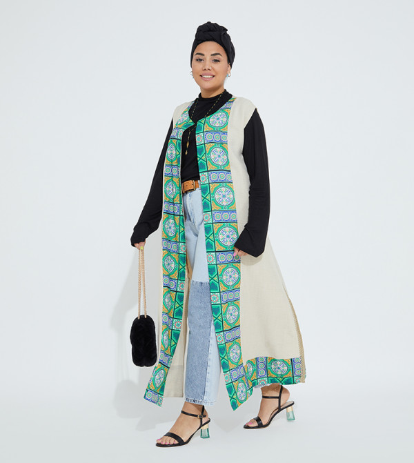 Bohoz By Mai Ibrahim  - Beige Kimonos