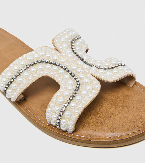 ناين وست ناين وست - بيج Flat Sandals