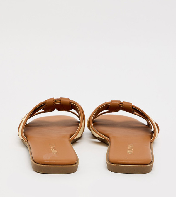 ناين وست ناين وست - بني  Flat Sandals