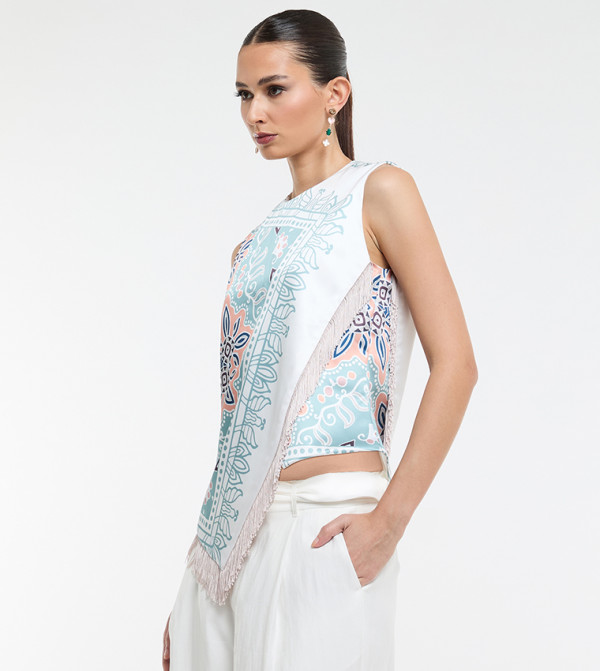 BCBG  Clothing - White Sleeveless Tops