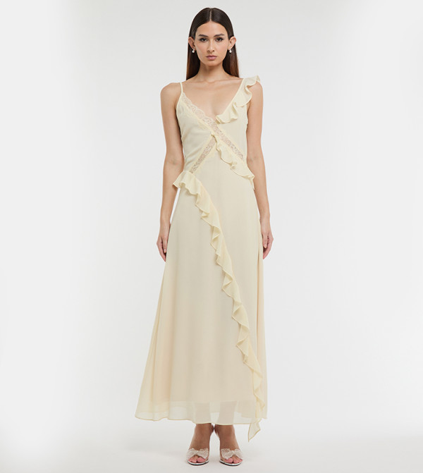 بي سي بي جي  soft-romance-w - أصفر Maxi Dresses