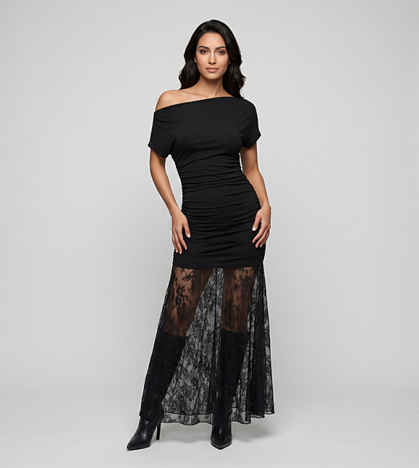 F5  فساتين كاجوال - أسود Maxi Dresses