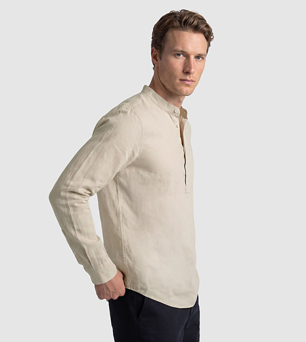 Ben Sherman  Casual Shirts - Beige Long Sleeves