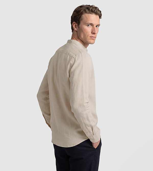 Ben Sherman  Casual Shirts - Beige Long Sleeves