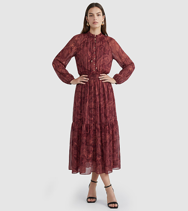 بي سي بي جي  ملابس - بورغندي Maxi Dresses