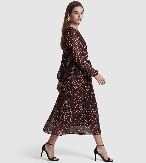 BCBG  Casual Dresses - Burgundy Midi Dresses