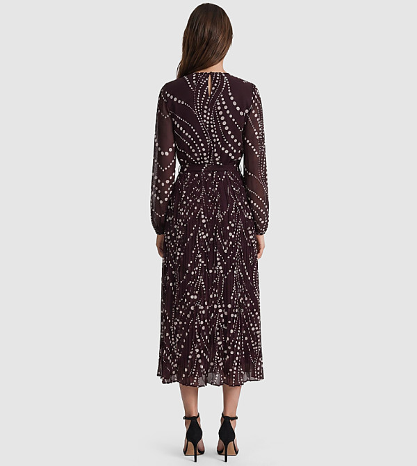BCBG  Casual Dresses - Burgundy Midi Dresses