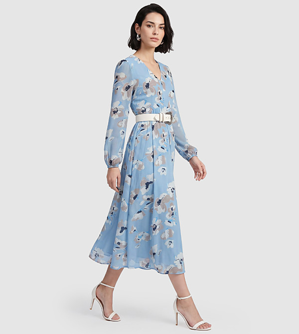 BCBG  Midi Dresses - Blue Midi Dresses