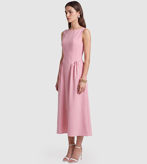 BCBG  Dresses - Pink Midi Dresses