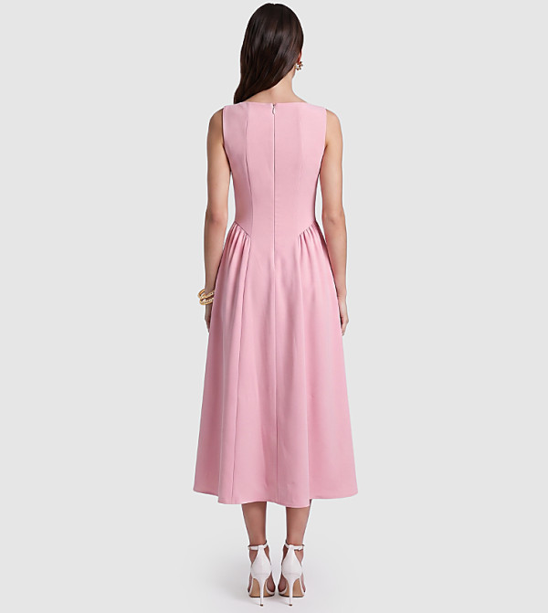 BCBG  Dresses - Pink Midi Dresses