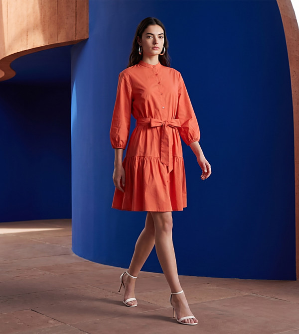 BCBG  Mini Dresses - Rust Mini Dresses