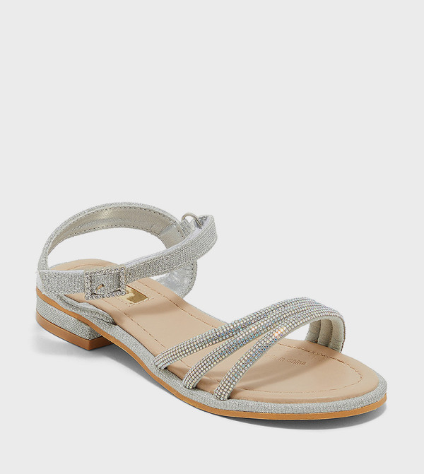 أر آند بي  أحذية فلات - فضي Flat Sandals