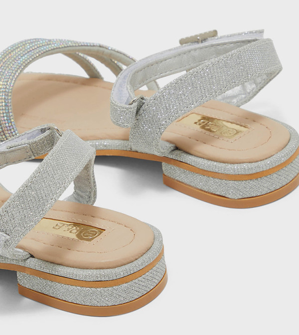 أر آند بي  أحذية فلات - فضي Flat Sandals