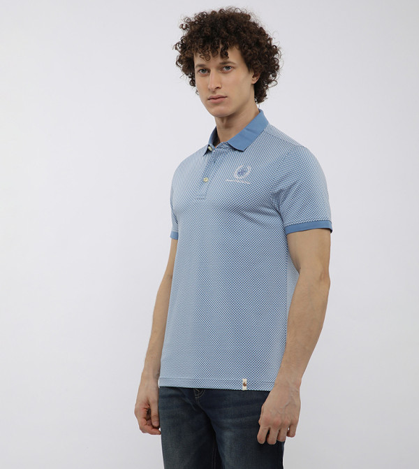 Beverly Hills Polo Club checkered-plaid-m - Blue Polo T-shirts