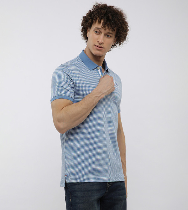 Beverly Hills Polo Club checkered-plaid-m - Blue Polo T-shirts