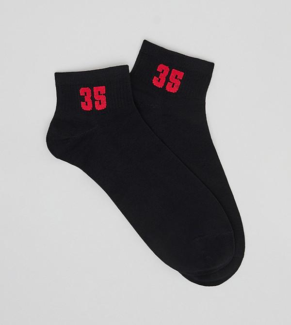 R&B  Socks - Black Ankle Length Socks