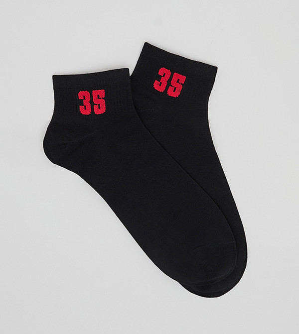 R&B  Socks - Black Ankle Length Socks