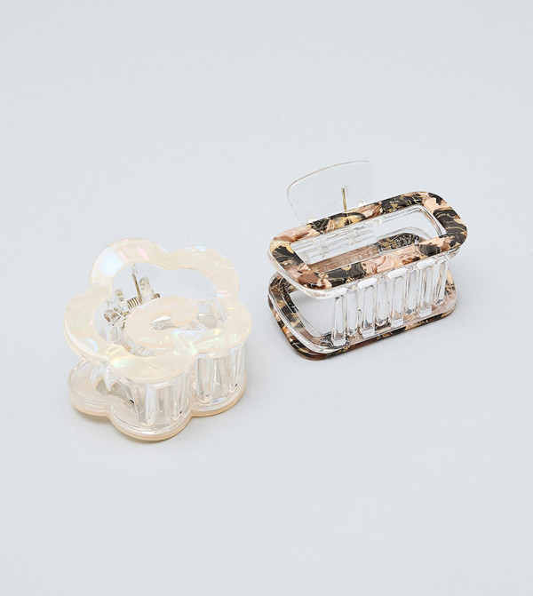 R&B  Hair Accessories - Beige Hair Clips