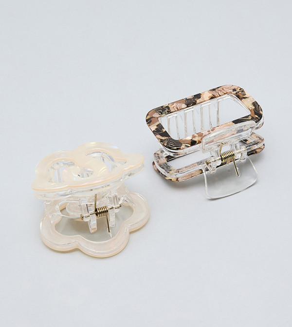 R&B  Hair Accessories - Beige Hair Clips