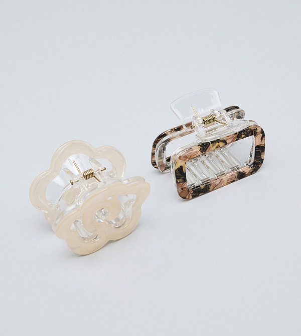 R&B  Hair Accessories - Beige Hair Clips