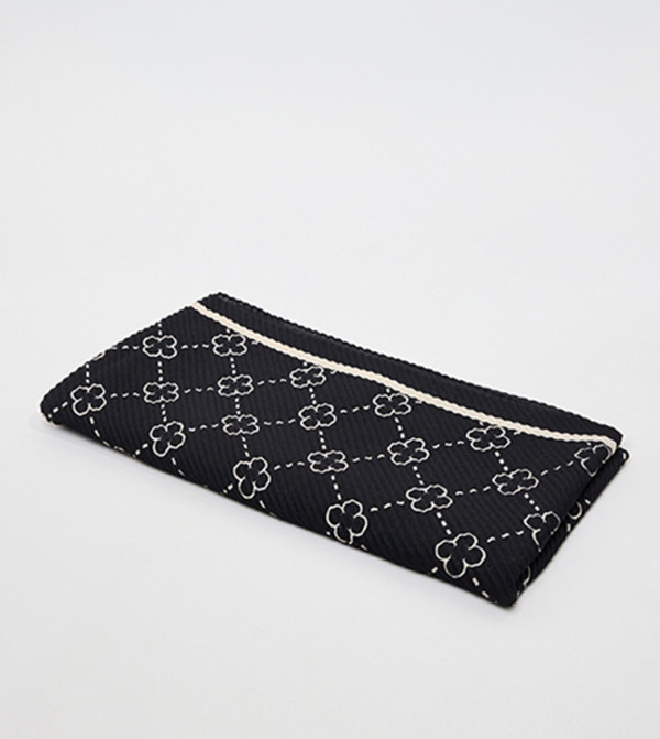 R&B  Scarves - Black Woven Scarves