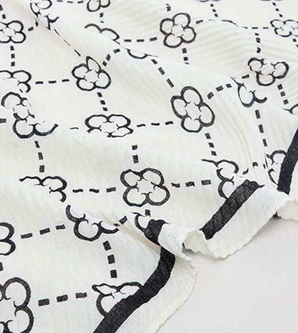 R&B  Scarves - White Woven Scarves