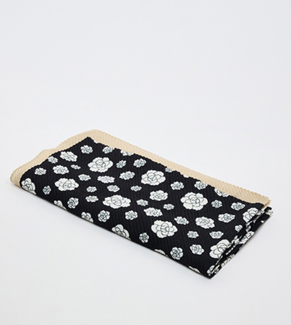 R&B  Scarves - Black Woven Scarves