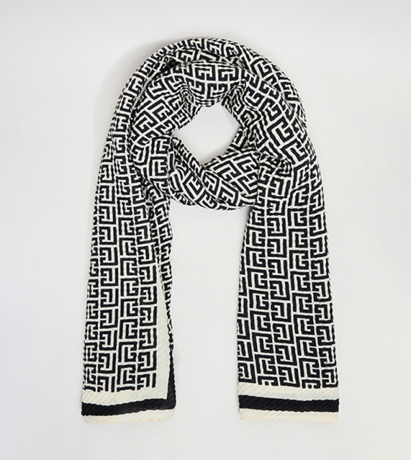 R&B  Woven Scarves - Black Woven Scarves