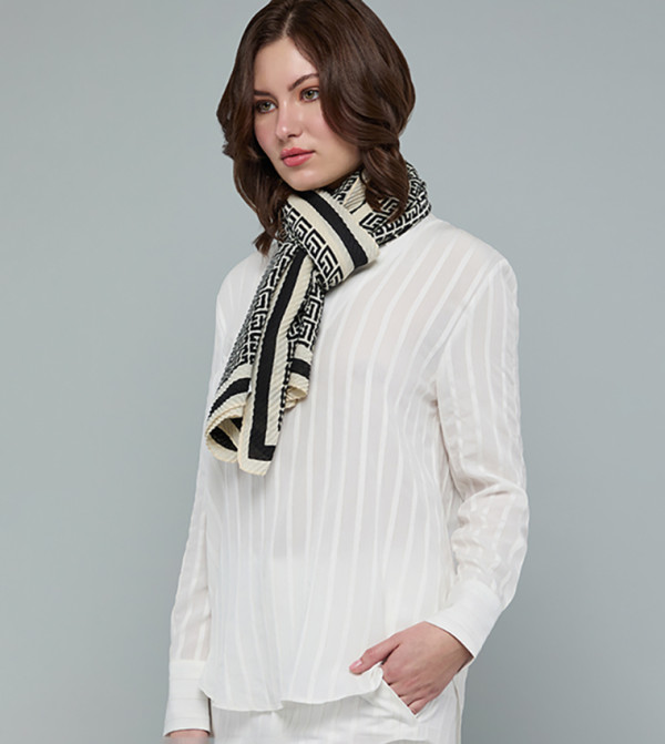 R&B  Woven Scarves - Black Woven Scarves