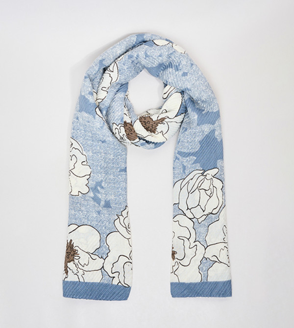 R&B  Scarves - Blue Woven Scarves