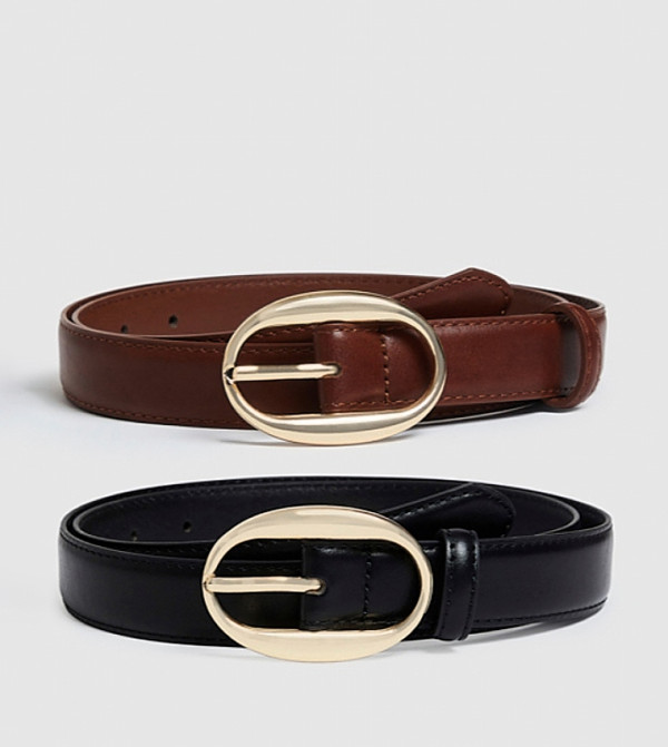 R&B  Belts - Brown Non Leather Belts