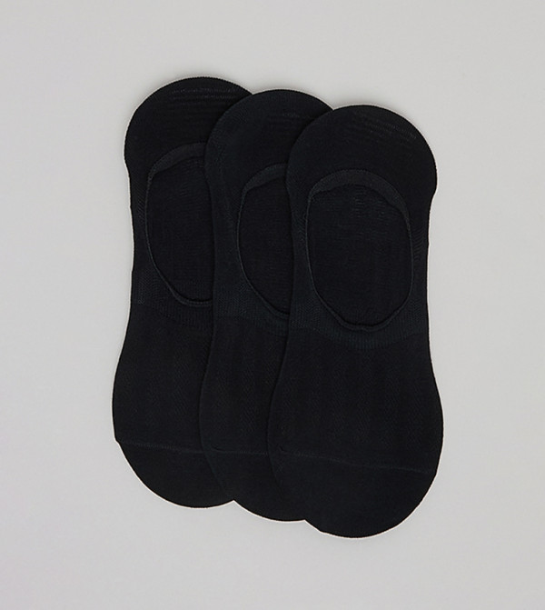 R&B  Socks - Black No Show Socks