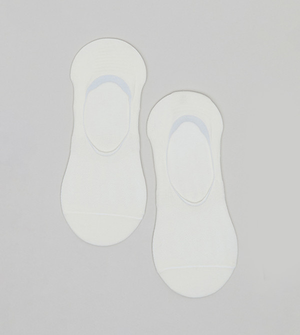 R&B  No Show Socks - White No Show Socks