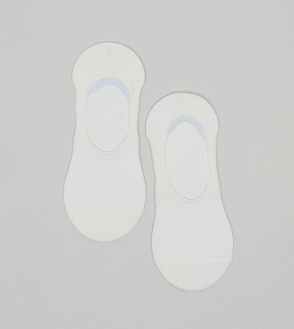 R&B  No Show Socks - White No Show Socks