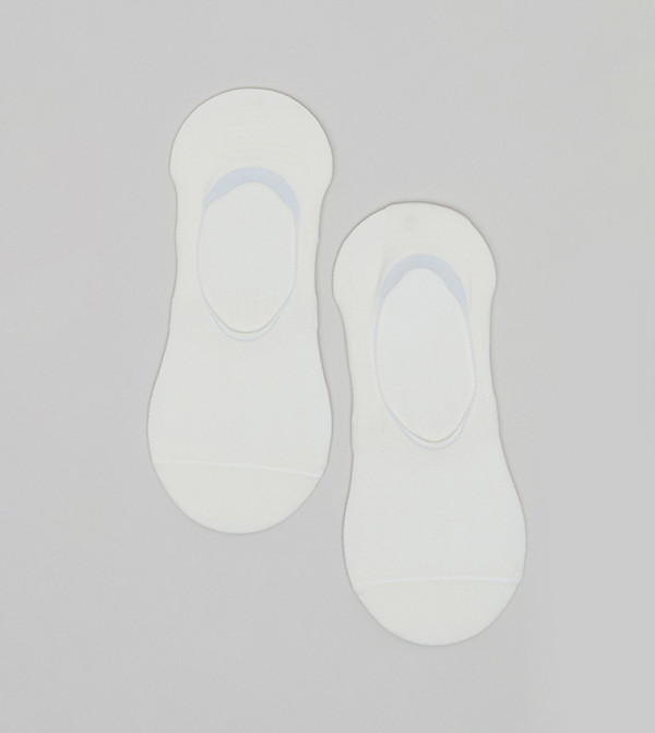 R&B  No Show Socks - White No Show Socks