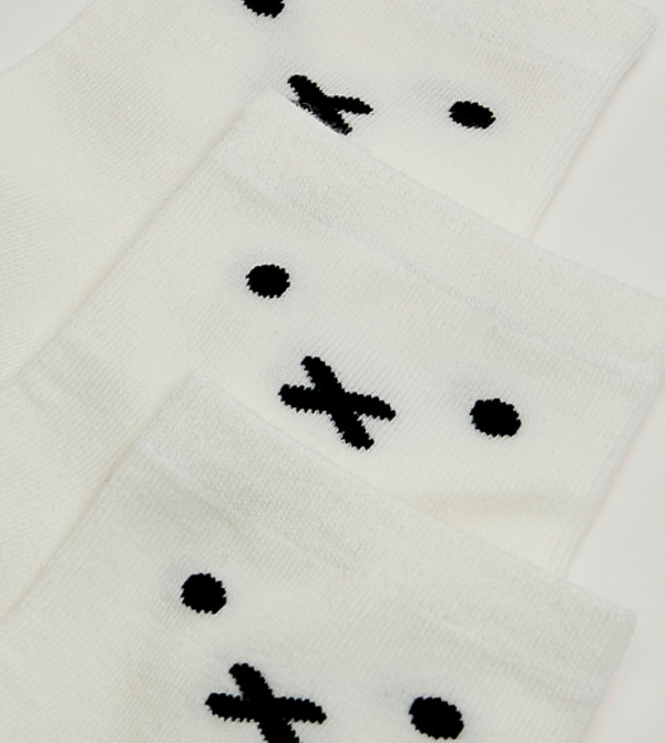 أر آند بي  جوارب للمنتصف الساق  - كريمي  Calf Length Socks