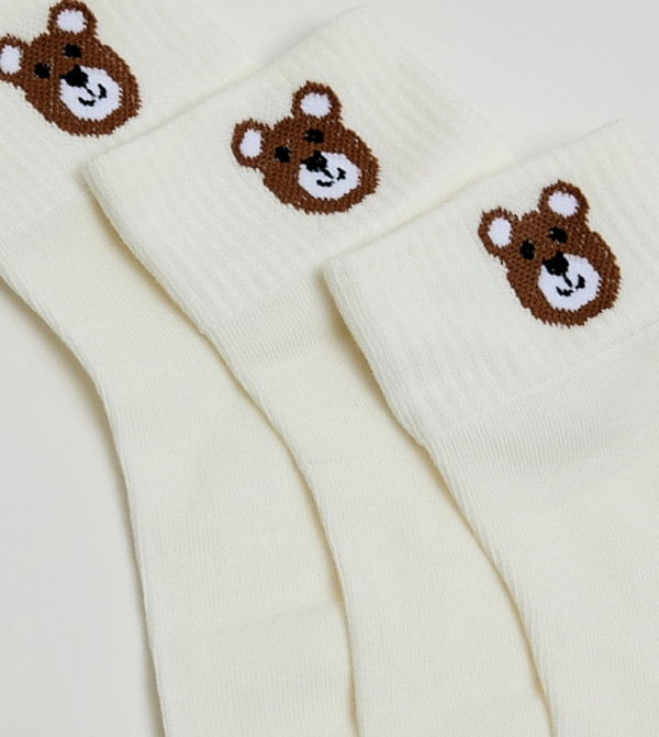 أر آند بي  جوارب للمنتصف الساق  - كريمي  Calf Length Socks