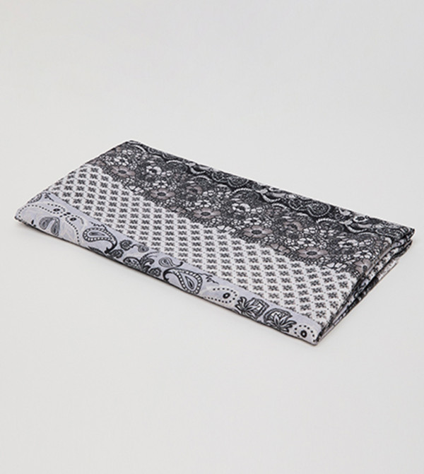 R&B  Scarves - Black Woven Scarves