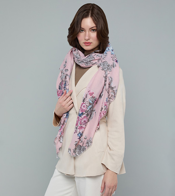 R&B Woven Scarves - Pink Woven Scarves