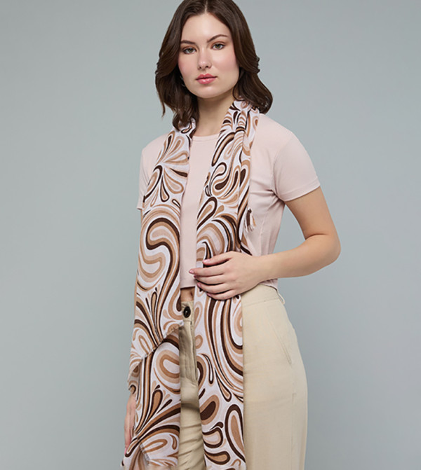 R&B Woven Scarves - Brown Woven Scarves