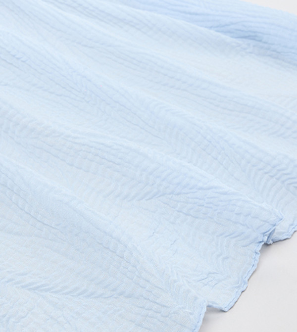 R&B  Scarves - Light Blue Woven Scarves